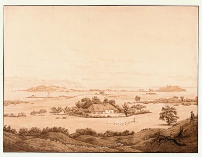 Krajina Rujána s pastýřem od Caspar David Friedrich