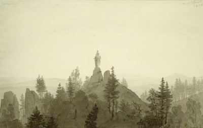 Socha Madony v horách od Caspar David Friedrich
