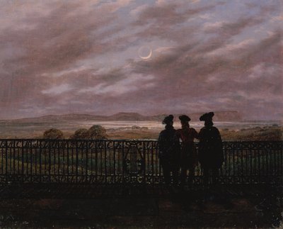Básníci Vasilij Andrejevič Žukovskij (1783-1852), Sergejevič Ivan Turgeněv (1818-83) a Alexandr Ivanovič Turgeněv (asi 1784-1846), konec 20. let 19. století (olej na plátně) od Caspar David Friedrich