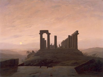 Chrám Juno v Agrigentu, od Caspara Davida Friedricha (1774-1840). od Caspar David Friedrich