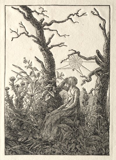 Žena s pavučinou mezi holými stromy, 1803. od Caspar David Friedrich