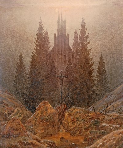 Kříž v horách od Caspar David Friedrich
