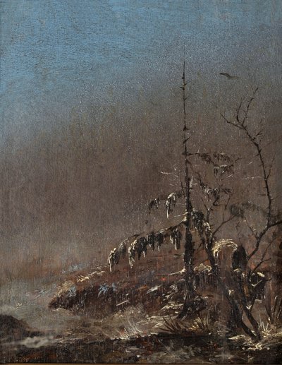 Zasněžený stromek od Caspar David Friedrich