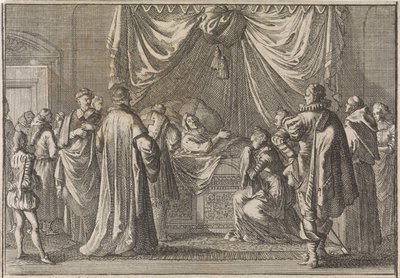 Smrtelná postel Marie Medicejské, 1642 od Caspar Luyken (attributed to)