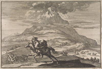 Erupce sopky Vesuv, 1631 od Caspar Luyken (attributed to)