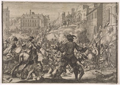 Dobytí Prahy švédskou armádou, 1648 od Caspar Luyken (attributed to)