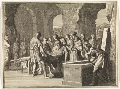 Jakobův pohřeb od Caspar Luyken