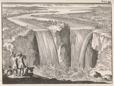 Niagarské vodopády od Caspar Luyken