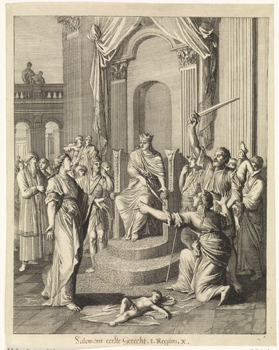 Šalomounův soud od Caspar Luyken