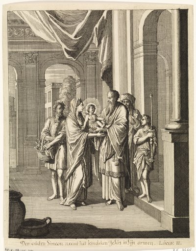Simeon a Ježíšek od Caspar Luyken