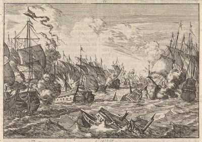 Bitva u Solebay, 1672 od Caspar Luyken