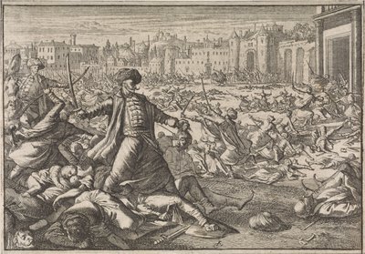Dobytí Bagdádu Turky, 1638 od Caspar Luyken