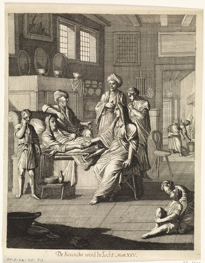 Návštěva nemocných od Caspar Luyken