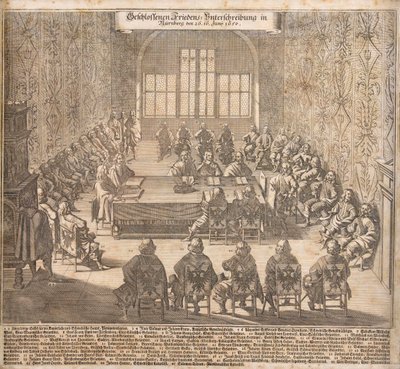 Ratifikace vestfálského míru v Norimberku 26. června 1650, 1650. od Caspar Merian
