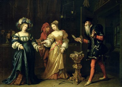 A Masked Joker, 1668 od Caspar Netscher