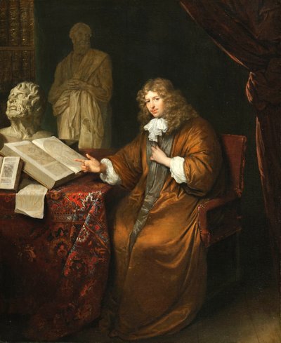 ""Portrét de Abraham van Lennep (1627-1678)"" (Portrét sběratele Abrahama van Lennepa) Peinture de Caspar Netscher (1639-1684) od Caspar Netscher