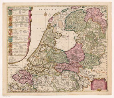 Mapa Republic of the Seven United Netherlands Země caerte van 