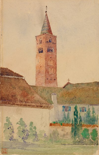 Kostelní věž, Itálie, 1898. od Cass Gilbert