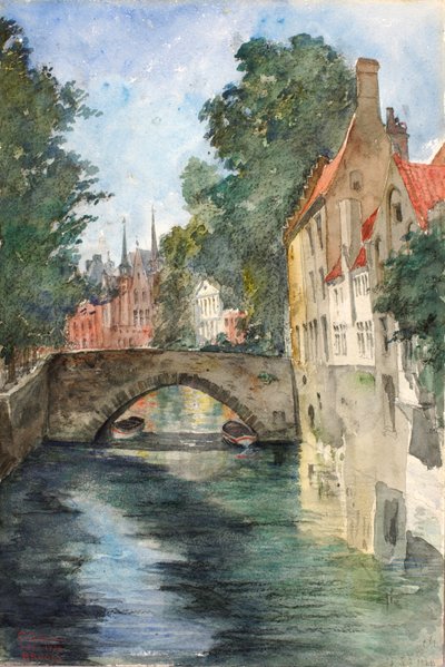 Na kanálu, Bruggy, 1928. od Cass Gilbert