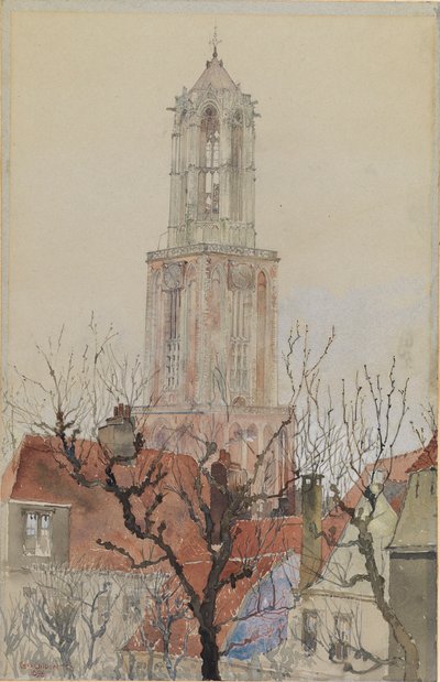 Věž katedrály v Utrechtu, Holandsko od Cass Gilbert