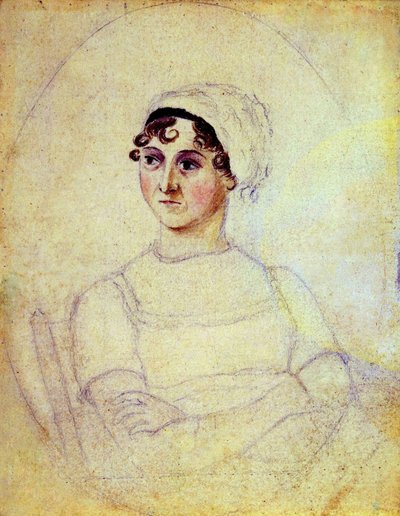 Jane Austen (1810) restaurováno a remasterováno Amano1 od Cassandra Austen