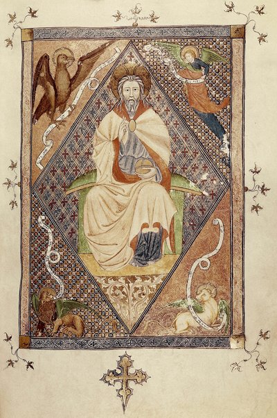 Kristus ve velebnosti (ve slávě) (miniatura) od Catalan School