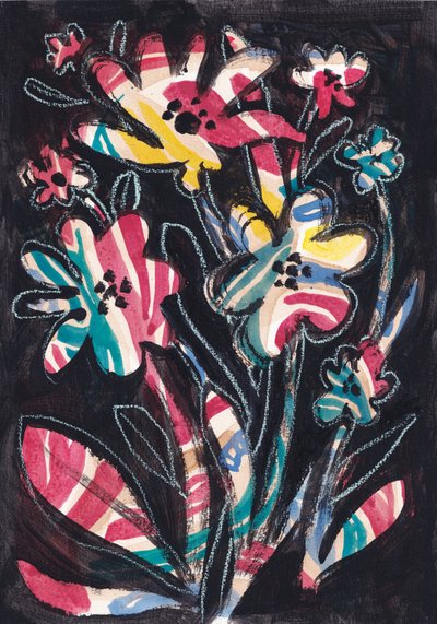 Barevné pruhované květiny od Catalina Somolinos