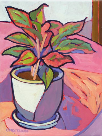 Cabana Plant, 2024 (olej) od Catherine J Martzloff