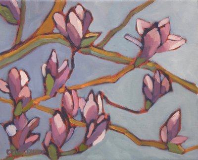 Magnolia Moment, 2022 (olej na plátně) od Catherine J Martzloff