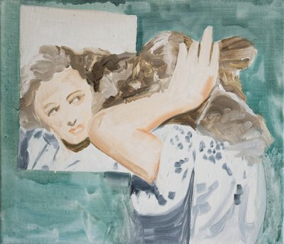 Up Do, 2017 (olej na plátně) od Cathy Lomax