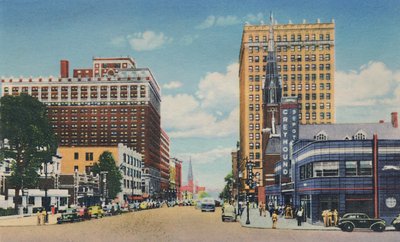 Broadway Looking East, 1942 od Caufield and Shook