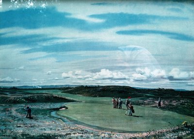 Cecil Aldin 1870-1935, výtvarný tisk golfového hřiště, c1920 od Cecil Charles Windsor Aldin