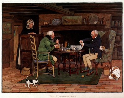 Znalci Dva Angličané připravují punč. Akvarel od Cecila Aldina od Cecil Charles Windsor Aldin