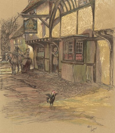 Hostinec The Bell Inn, Waltham St Lawrence od Cecil Charles Windsor Aldin