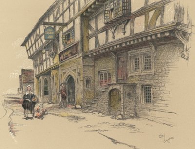 The George Inn, Norton St Philip od Cecil Charles Windsor Aldin