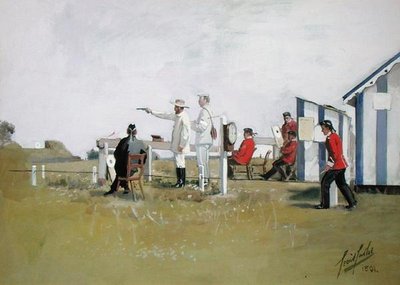 Pistolová střelnice, tábor Bisley od Cecil Cutler