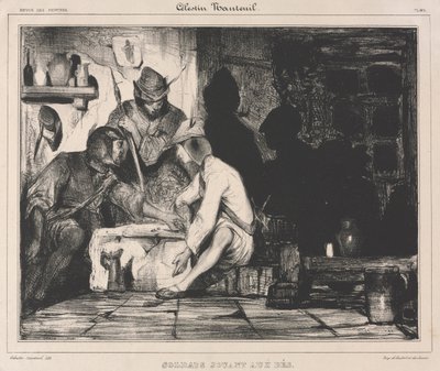 Vojáci hrající kostky, 1900. od Celestin Francois Nanteuil