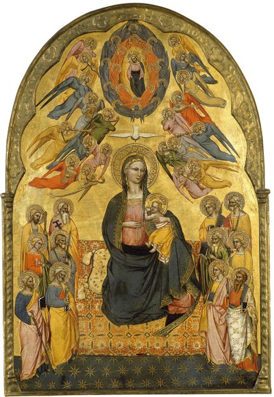 Panna pokora se Svatým otcem, Duchem svatým a dvanácti apoštoly od Cenni di Francesco di ser Cenni