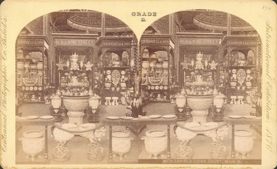 Pohled na čínský dvůr, hlavní budova, výstava stého výročí, Philadelphia od Centennial Photographic Co.