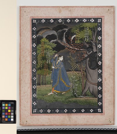 Abhisika Nayaka, C1 (OPQ pigmenty a zlato na papíře) od Central Indian School