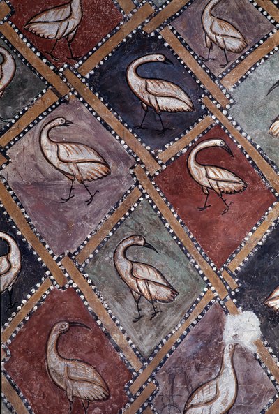Ptáci, detail (freska od Central Italian School