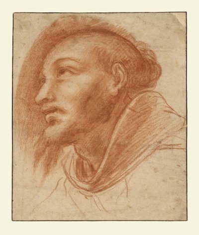 Studie františkánského mnicha (pravděpodobně sv. Františka) od Cerano (Giovanni Battista Crespi)