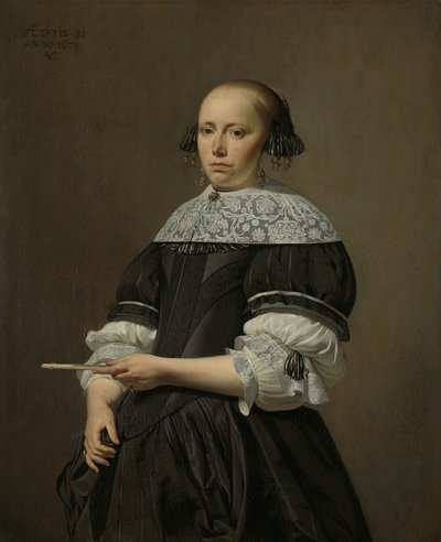 Portrét Elisabeth van Kessel, 1671 od Cesar Boetius van Everdingen
