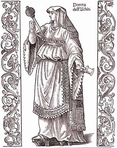 Sedlák z ISCHIA - italský kroj v 17. století od Cesare (after) Vecellio