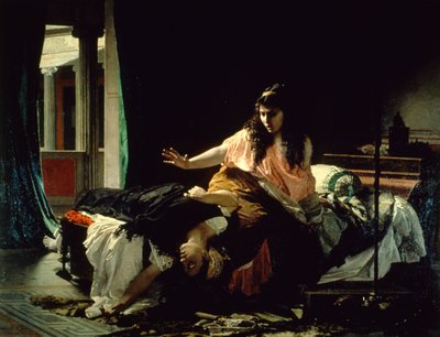 Epizoda ze života Fabiola, Cesare Maccari (1840-1919), olej na plátně od Cesare Maccari