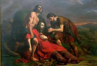 Polystratos a umírající Darius, 1837 od Cesare Masini