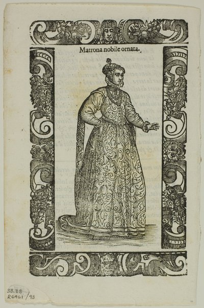 List z Habiti antichi e moderni, deska 93 z Dřevorytů z knih XVI. století od Cesare Vecellio