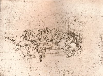 Kopie části karikatury bitvy u Anghiari, c1505-c1523 1883 od Cesare da Sesto
