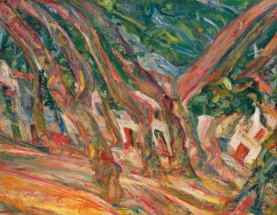 Platany v Ceretu; Les platanes a Ceret, kolem roku 1920 od Chaim Soutine