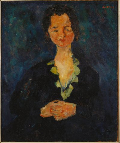 Portrét ženy s modrým pozadím, 1927 od Chaim Soutine